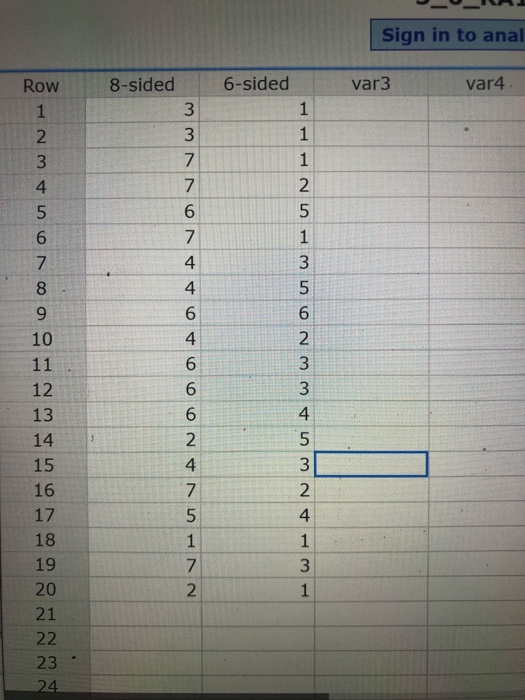 Statistics - Rolling Two Six Sided Die 