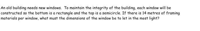 Solved An Old Building Needs New Windows. To Maintain The | Chegg.com