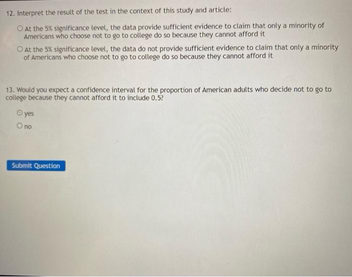 Solved Is college worth it? Among a simple random sample of | Chegg.com
