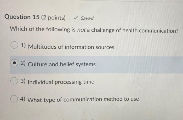 Solved Question 15 (2 points) Saved Which of the following | Chegg.com