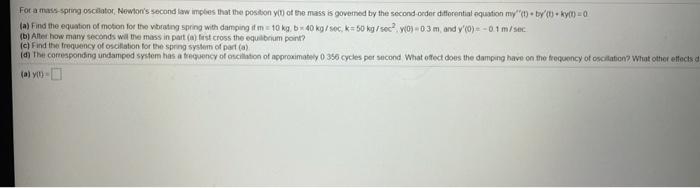 Solved solve part a, b, c, and d. show every step when | Chegg.com
