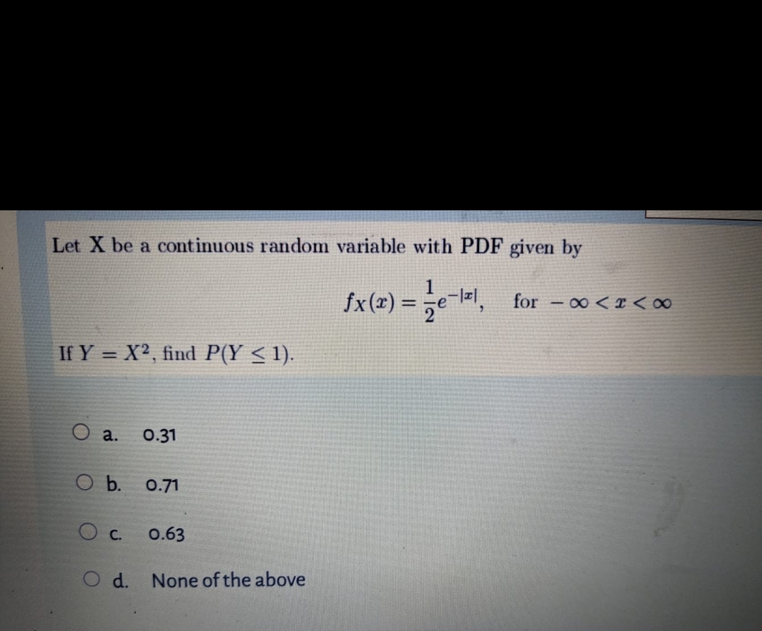 Solved Let x ﻿be a continuous random variable with PDF given | Chegg.com