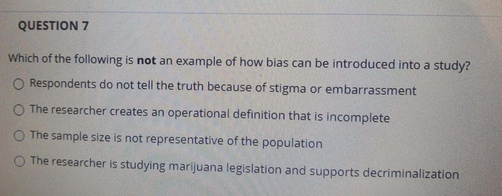 Solved QUESTION 7 Which Of The Following Is Not An Example | Chegg.com