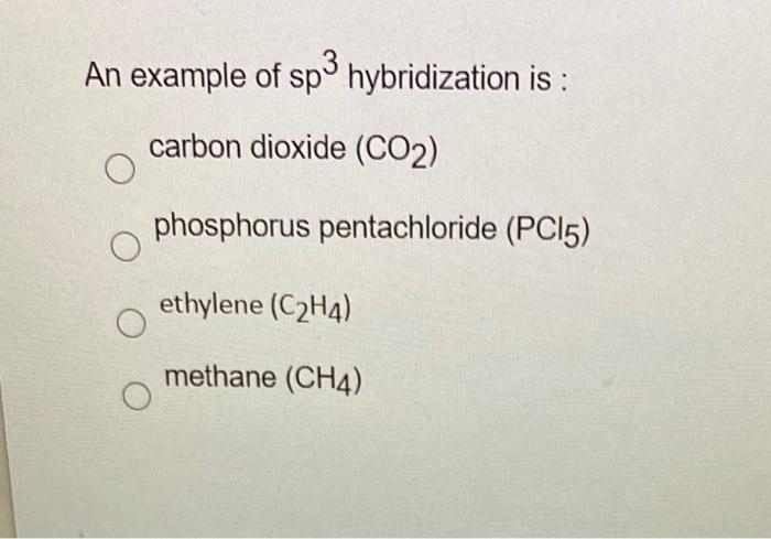 Solved 3 An example of sp hybridization is carbon dioxide