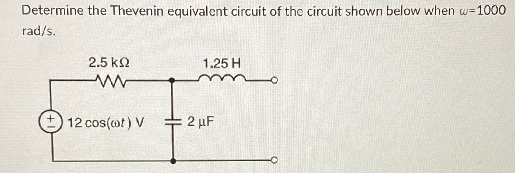 Solved Determine the Thevenin equivalent circuit of the | Chegg.com