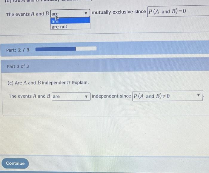 Solved Let A And B Be Events With P (A)=0.6, P (B)=0.3, And | Chegg.com