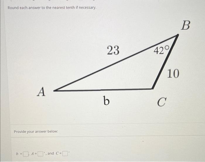 Solved Round each answer to the nearest tenth if necessary B | Chegg.com