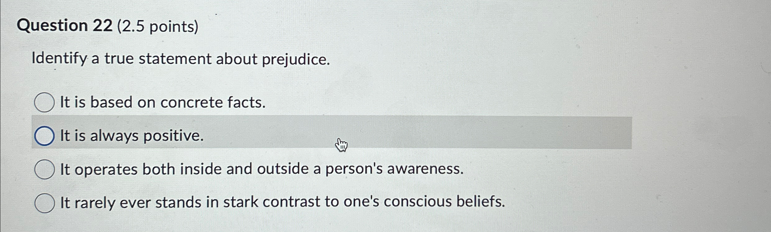 Solved Question 22 (2.5 ﻿points)Identify a true statement | Chegg.com