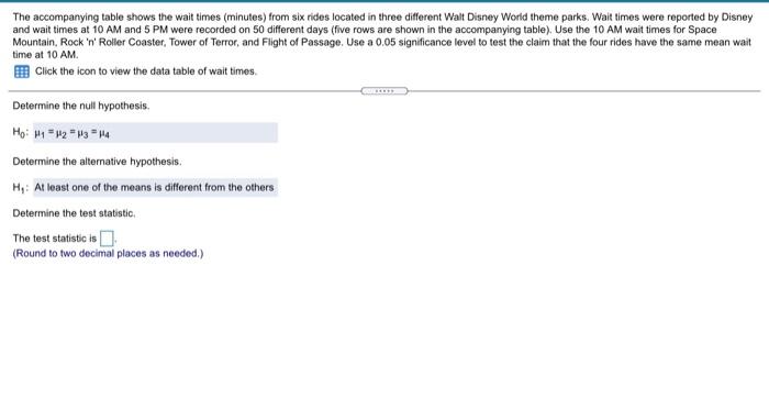 solved-the-accompanying-table-shows-the-wait-times-minutes-chegg