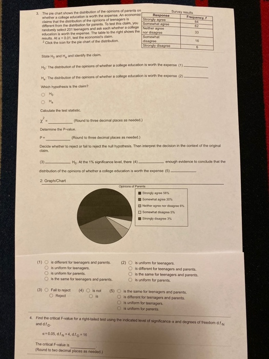 Solved 3. The pie chart shows the distribution of the | Chegg.com