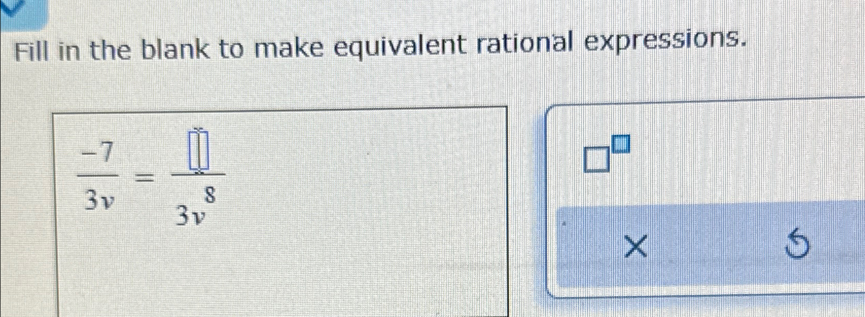 Fill in the blank to make equivalent rational chegg