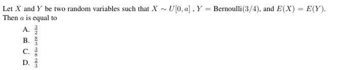 Solved Let X and Y be two random variables such that | Chegg.com