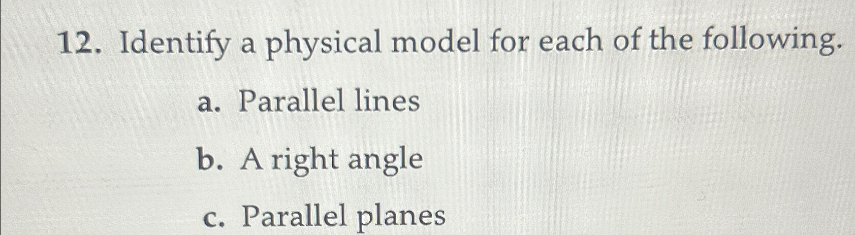 Solved Identify a physical model for each of the | Chegg.com