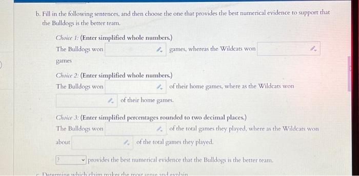 Solved The Following Table Shows The Win/loss Records Split | Chegg.com