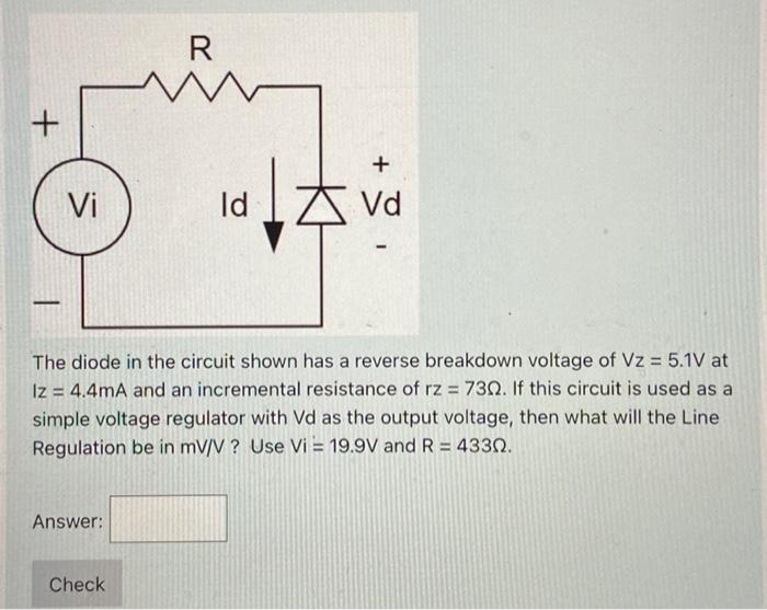 Solved The diode in the circuit shown has a reverse
