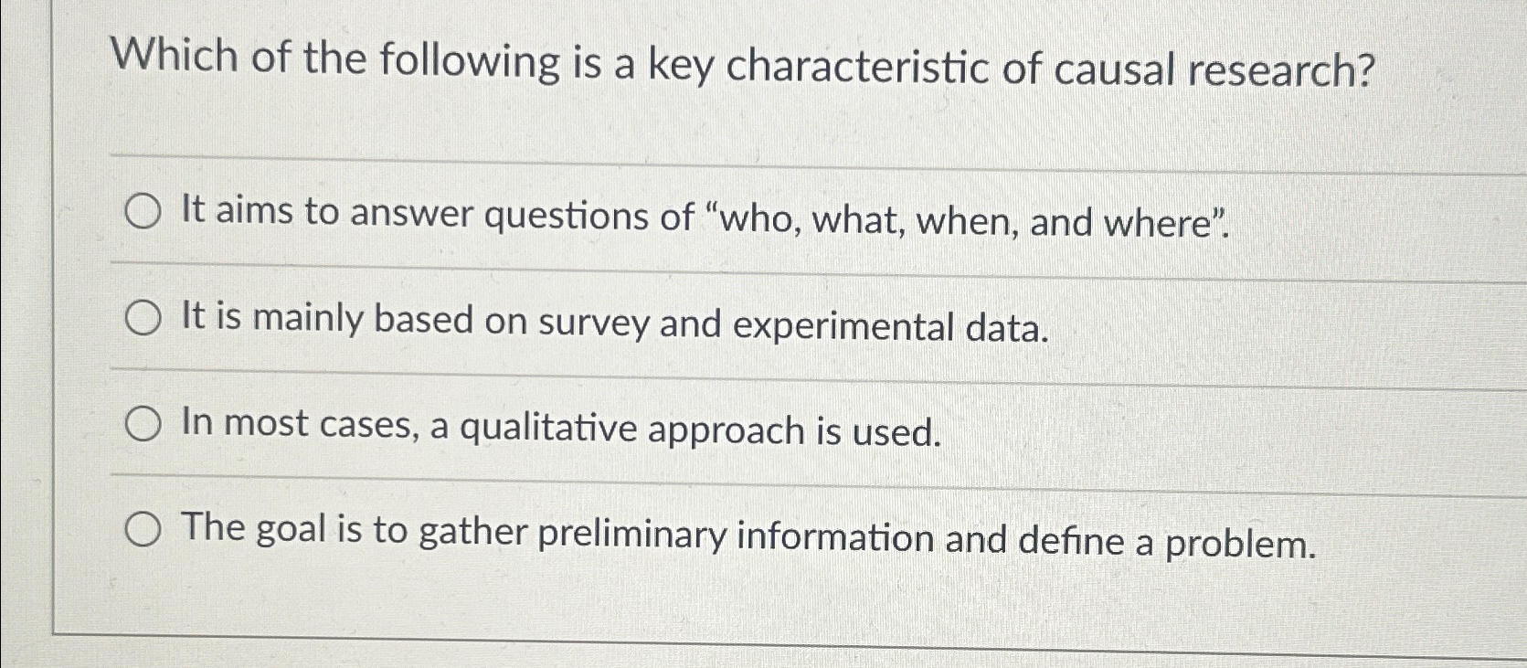 Solved Which of the following is a key characteristic of | Chegg.com