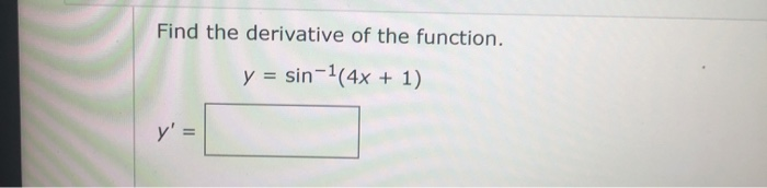 find the derivative of the function. y = (tan−1(8x))2