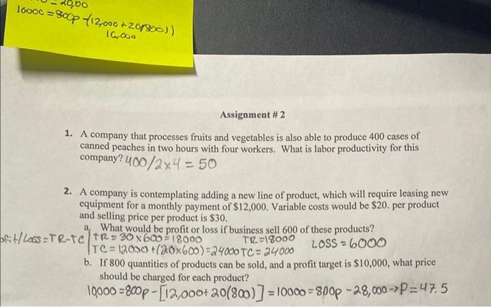 Solved 1. A Company That Processes Fruits And Vegetables Is | Chegg.com