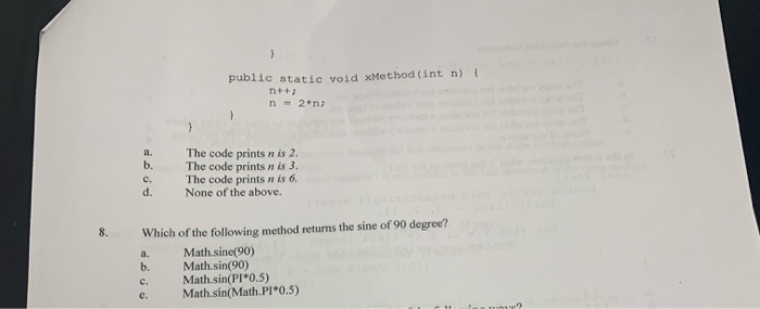 Solved 5. Analyze the following code. public static void | Chegg.com