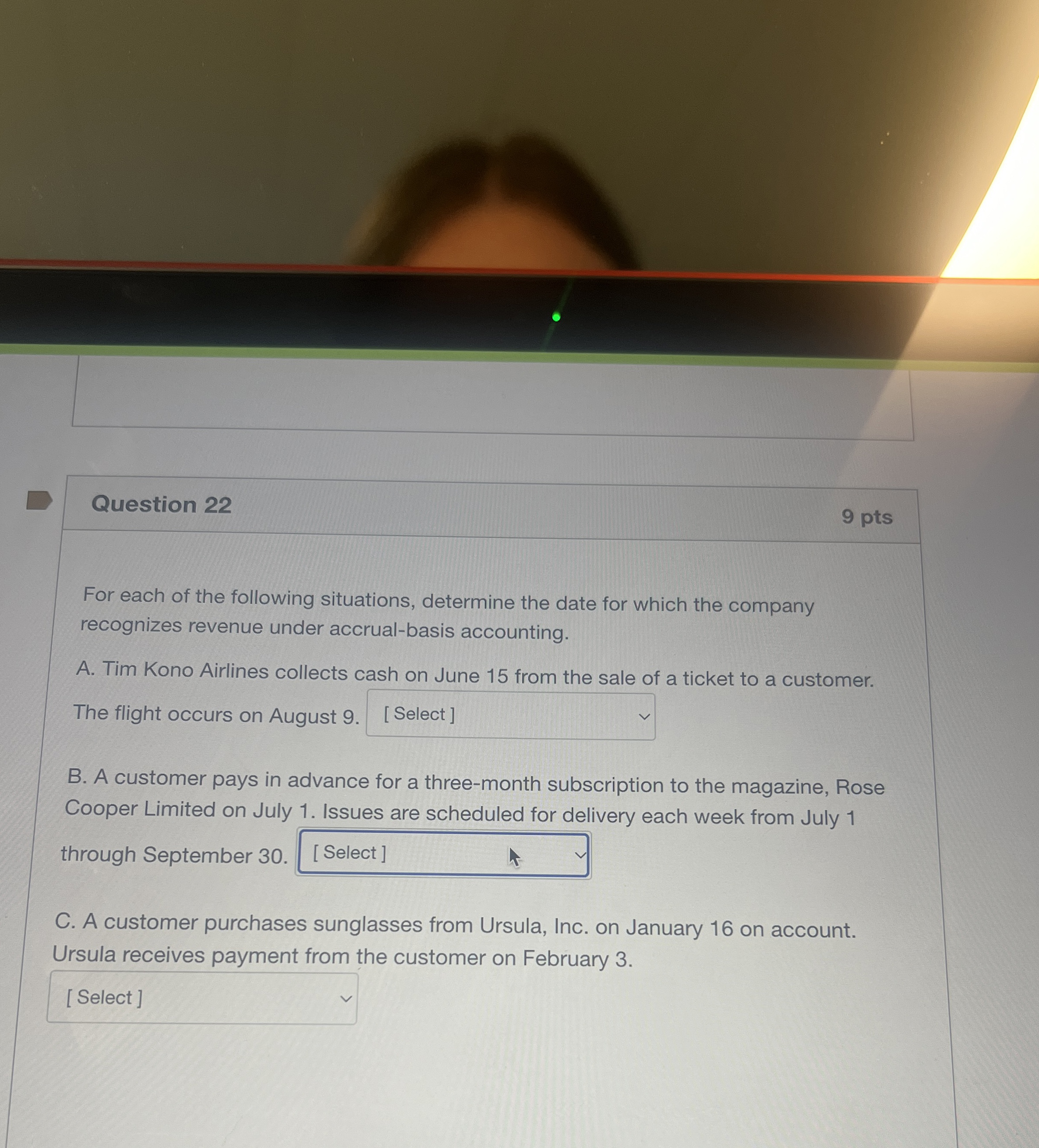 Solved Question 22For each of the following situations, | Chegg.com
