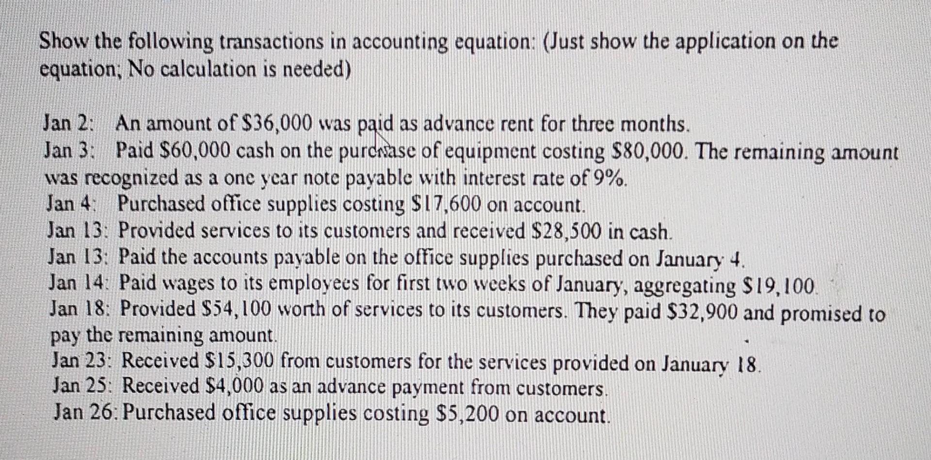 Solved Show The Following Transactions In Accounting