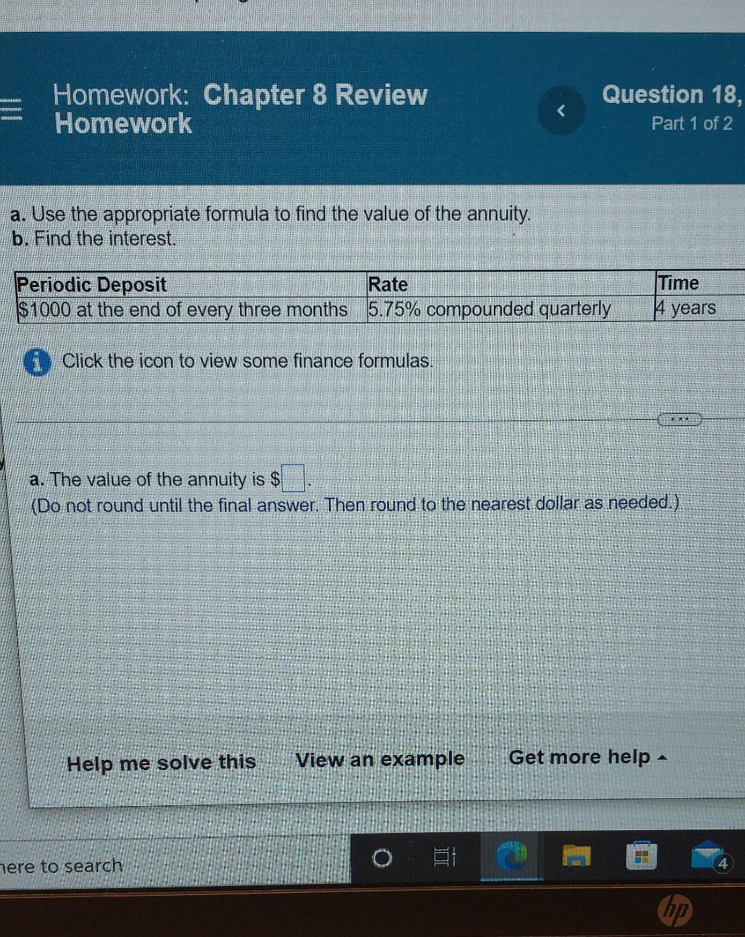 Solved Homework: Chapter 8 Review Homework Question 18, Part | Chegg.com