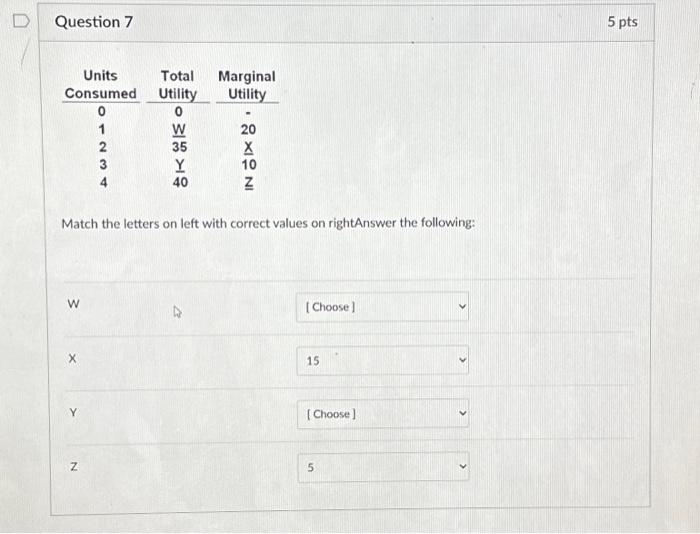 Solved Question 7 Match the letters on left with correct