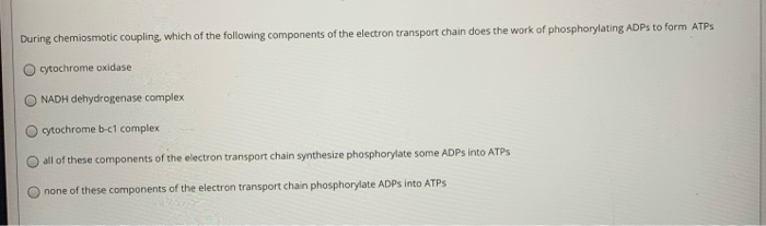 Solved Electron transfer in the electron transport chain | Chegg.com