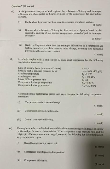 Solved Question 7 (10 marks) (a) In the parametric analysis | Chegg.com