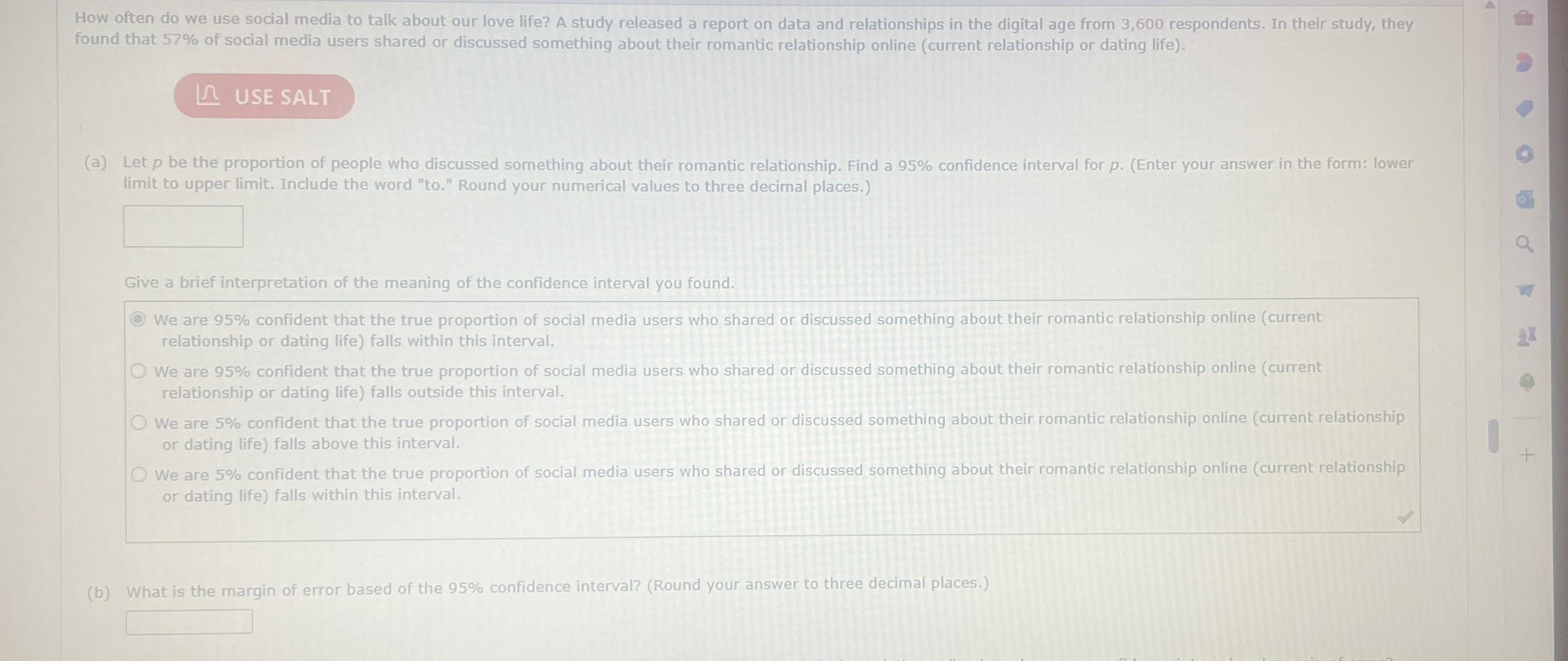 Solved How often do we use social media to talk about our | Chegg.com