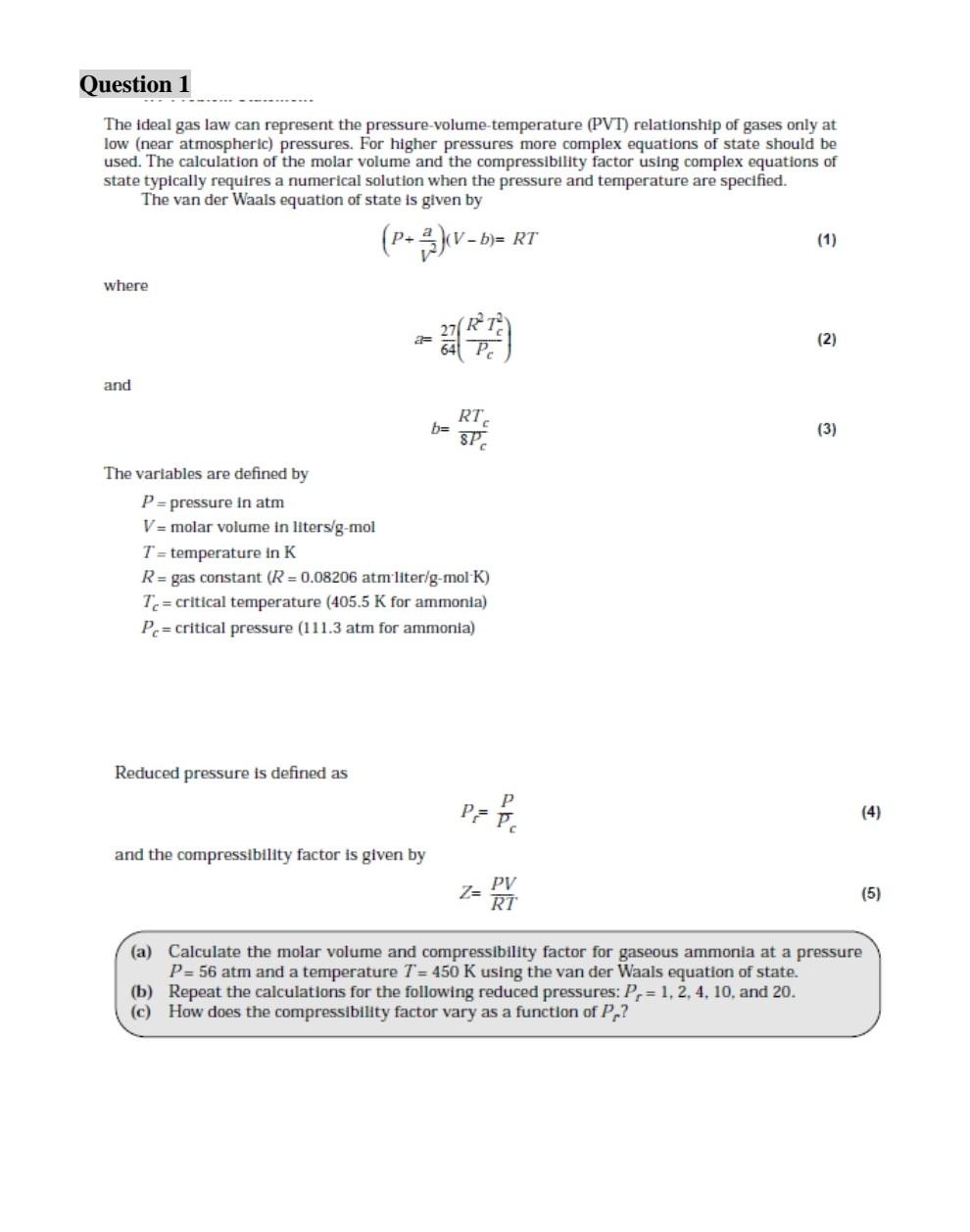 Solved The Ideal Gas Law Can Represent The | Chegg.com