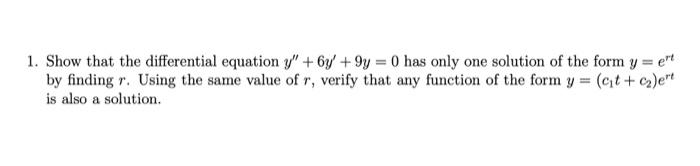 Solved This is an advanced math problem in ODE. Please write | Chegg.com