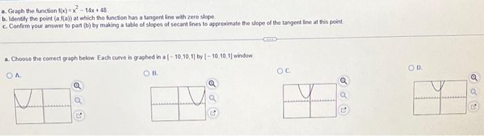 Solved For the function f(x)=7x3−x, make a table of slopes | Chegg.com