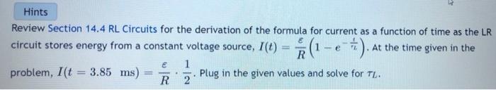 Solved The current in the RL circuit shown below reaches | Chegg.com