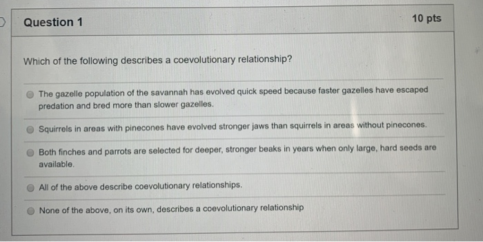 Solved Question 1 10 pts Which of the following describes a | Chegg.com