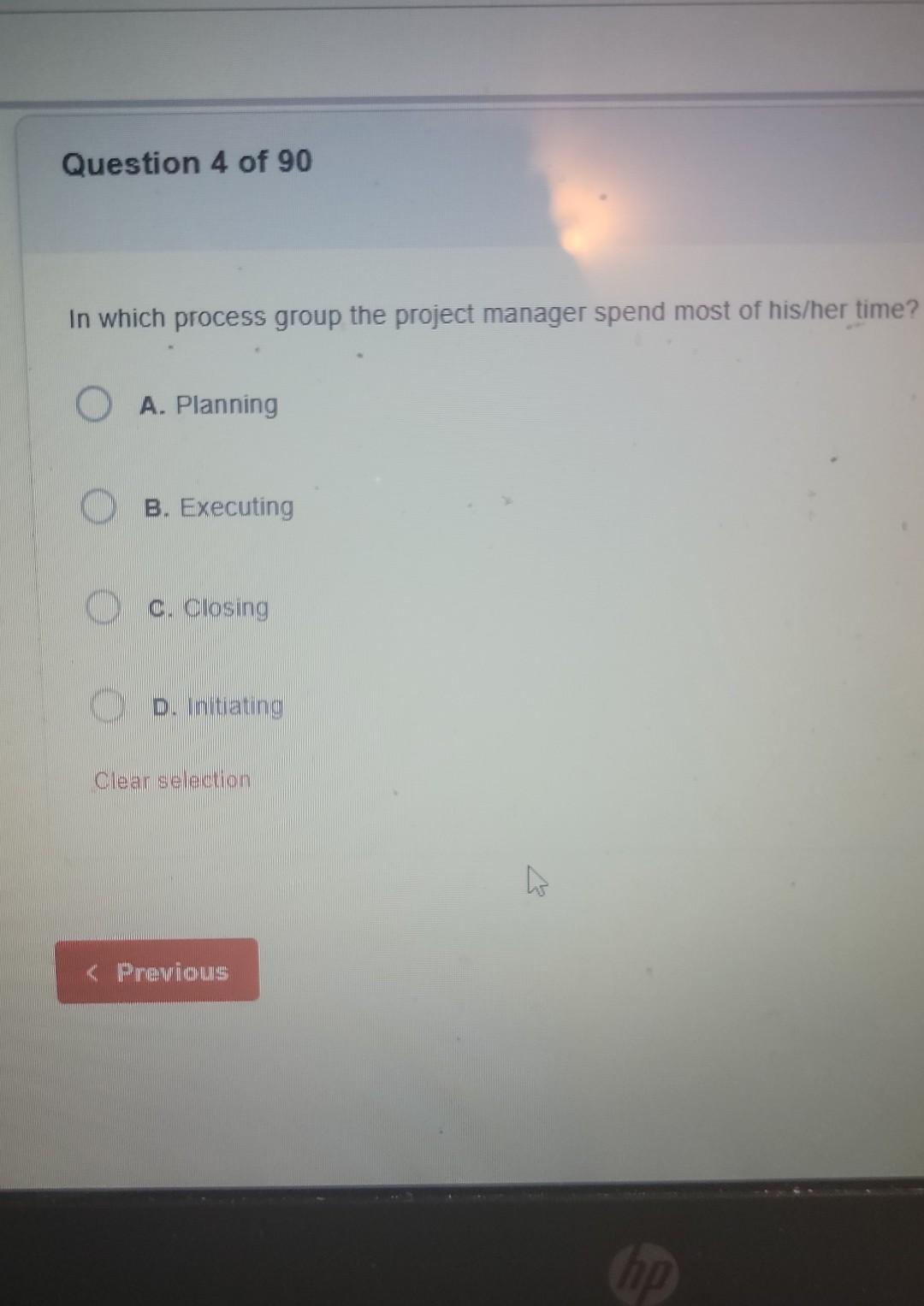 Solved In which process group the project manager spend most | Chegg.com