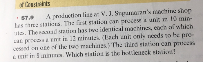 Solved a production line at V.J sugumaran’s machine shop has | Chegg.com