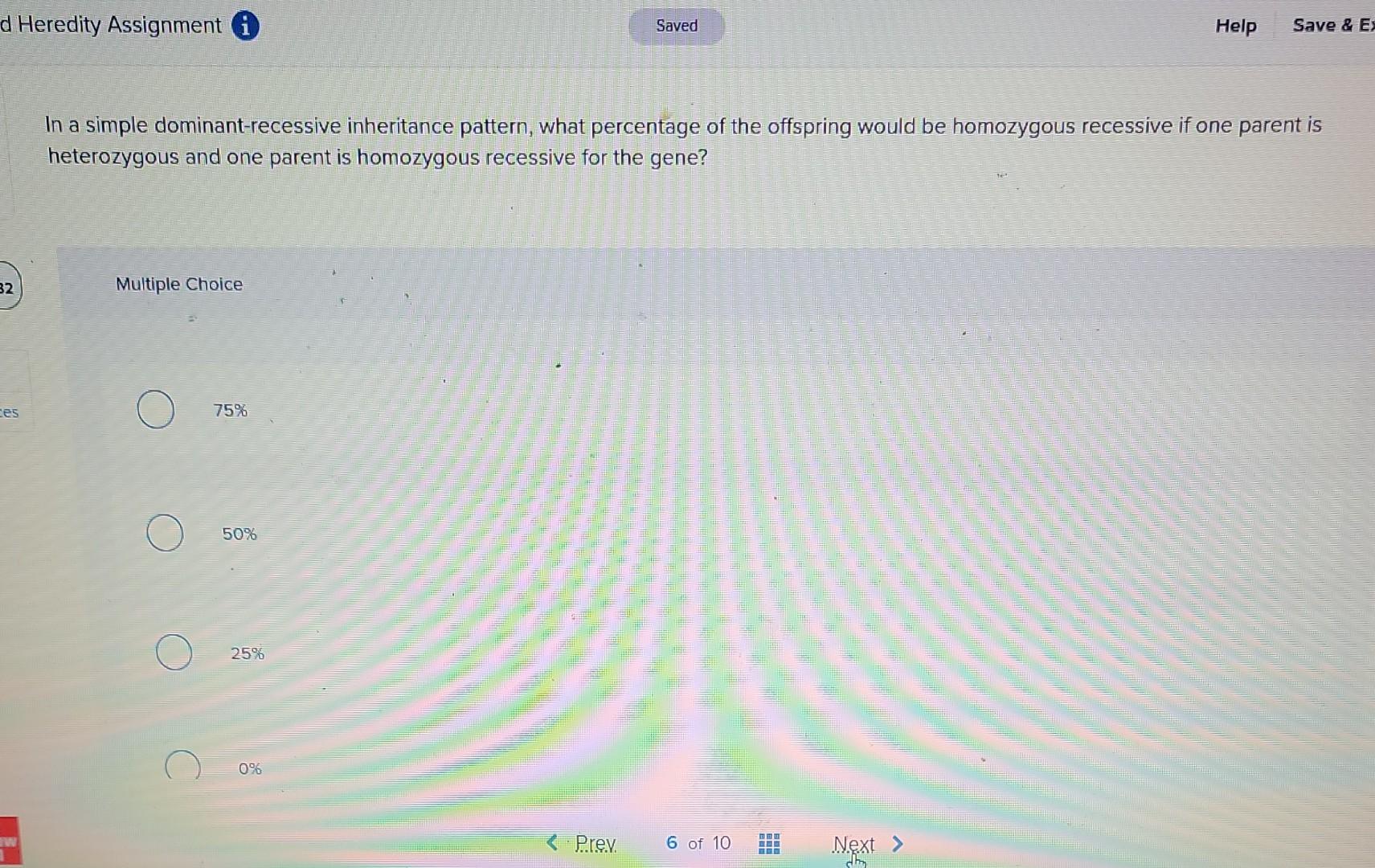 Solved d Heredity Assignment i Saved Help Save & E In a | Chegg.com