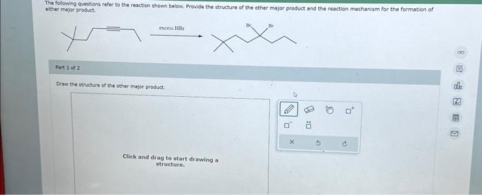 Solved Pact 1 of 2 Drew the structure of the other major | Chegg.com