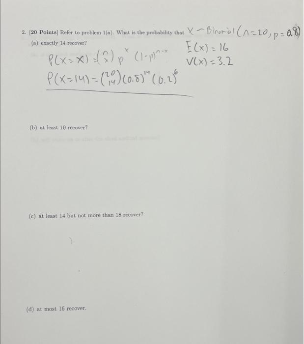 Solved 2. [20 Points] Refer To Problem 1(a). What Is The | Chegg.com