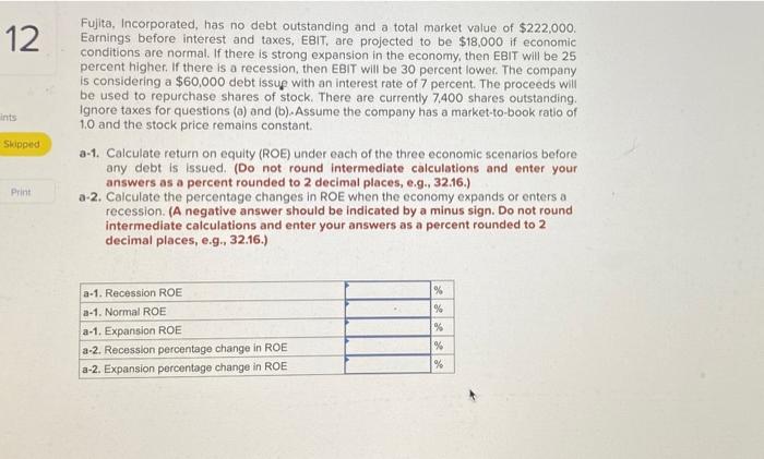 solved-12-ints-fujita-incorporated-has-no-debt-outstanding-chegg