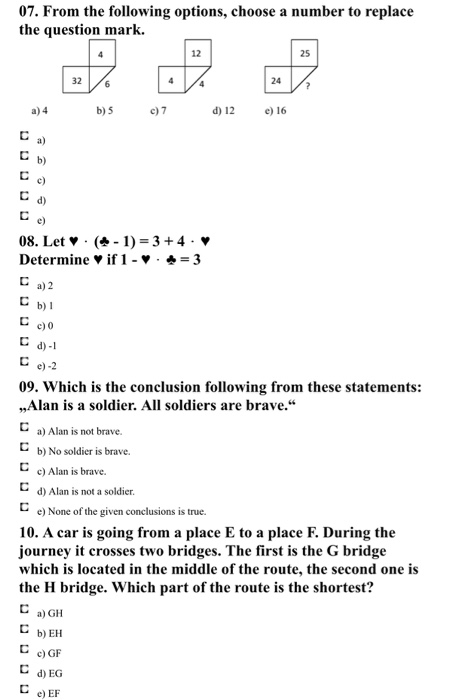 Solved 12 07. From The Following Options, Choose A Number To | Chegg.com