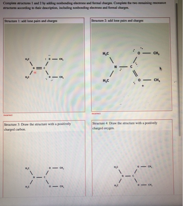 Solved Complete structures 1 and 2 by adding nonbonding | Chegg.com