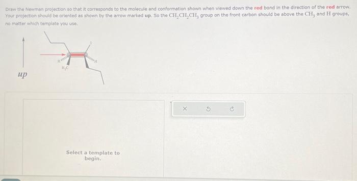 Solved Draw The Newman Projection So Thet It Corresponds To | Chegg.com