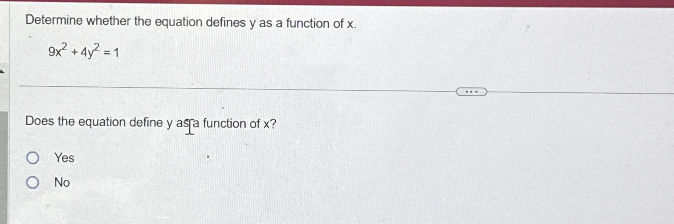Solved Determine whether the equation defines y ﻿as a | Chegg.com