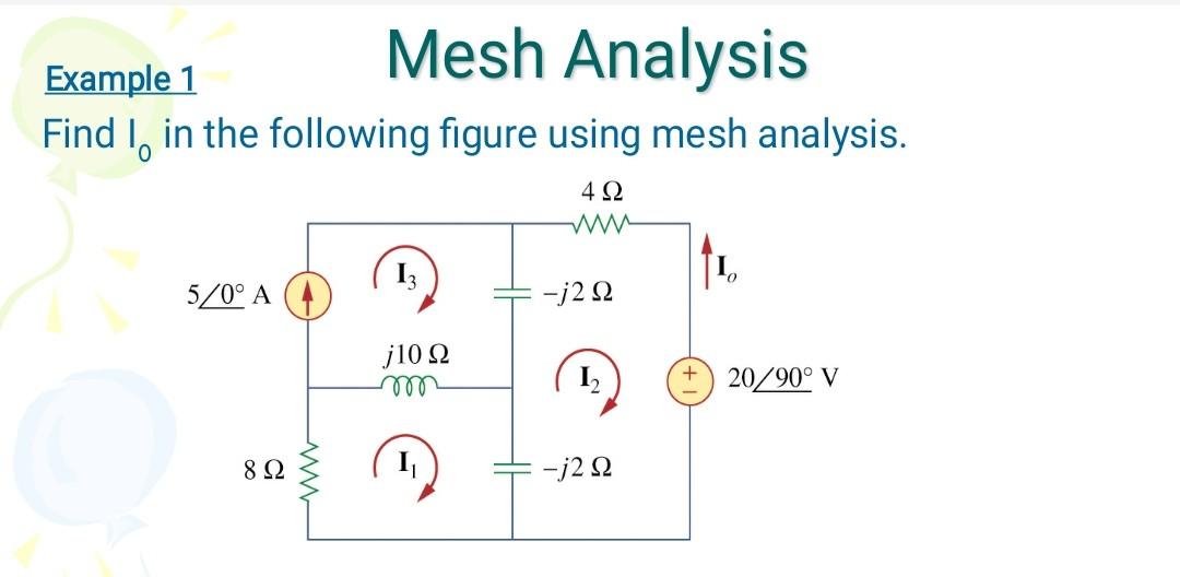 Solved Mesh Analysis Example 1 Find I, in the following | Chegg.com