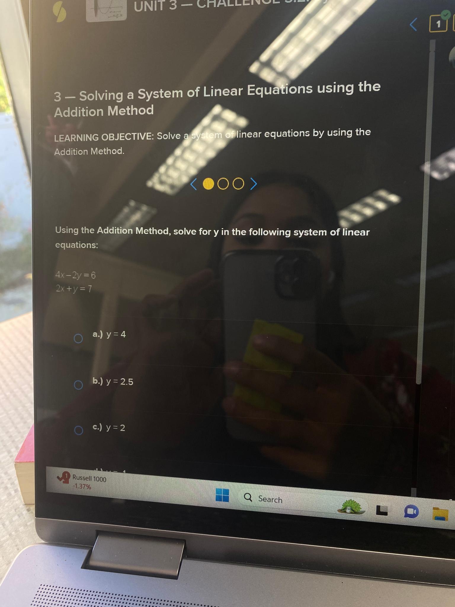 Solved 3 - ﻿Solving a System of Linear Equations using the | Chegg.com