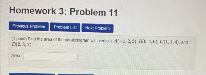 Solved Homework 3: Problem 11 Previous Problem Problem List | Chegg.com