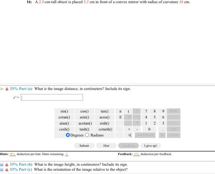 Solved 14 A certain slide projector has a lens with focal
