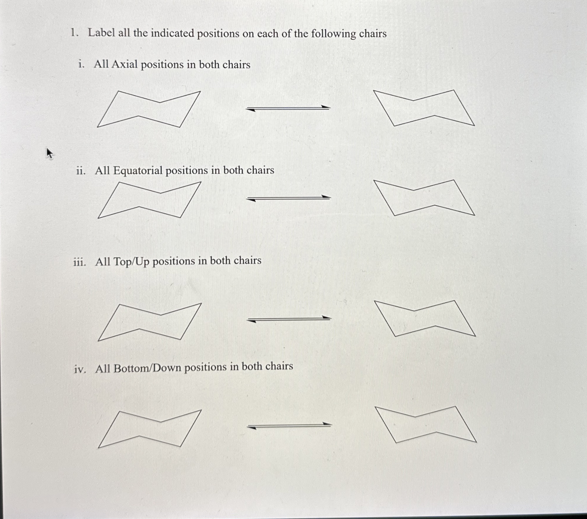 Solved Label all the indicated positions on each of the